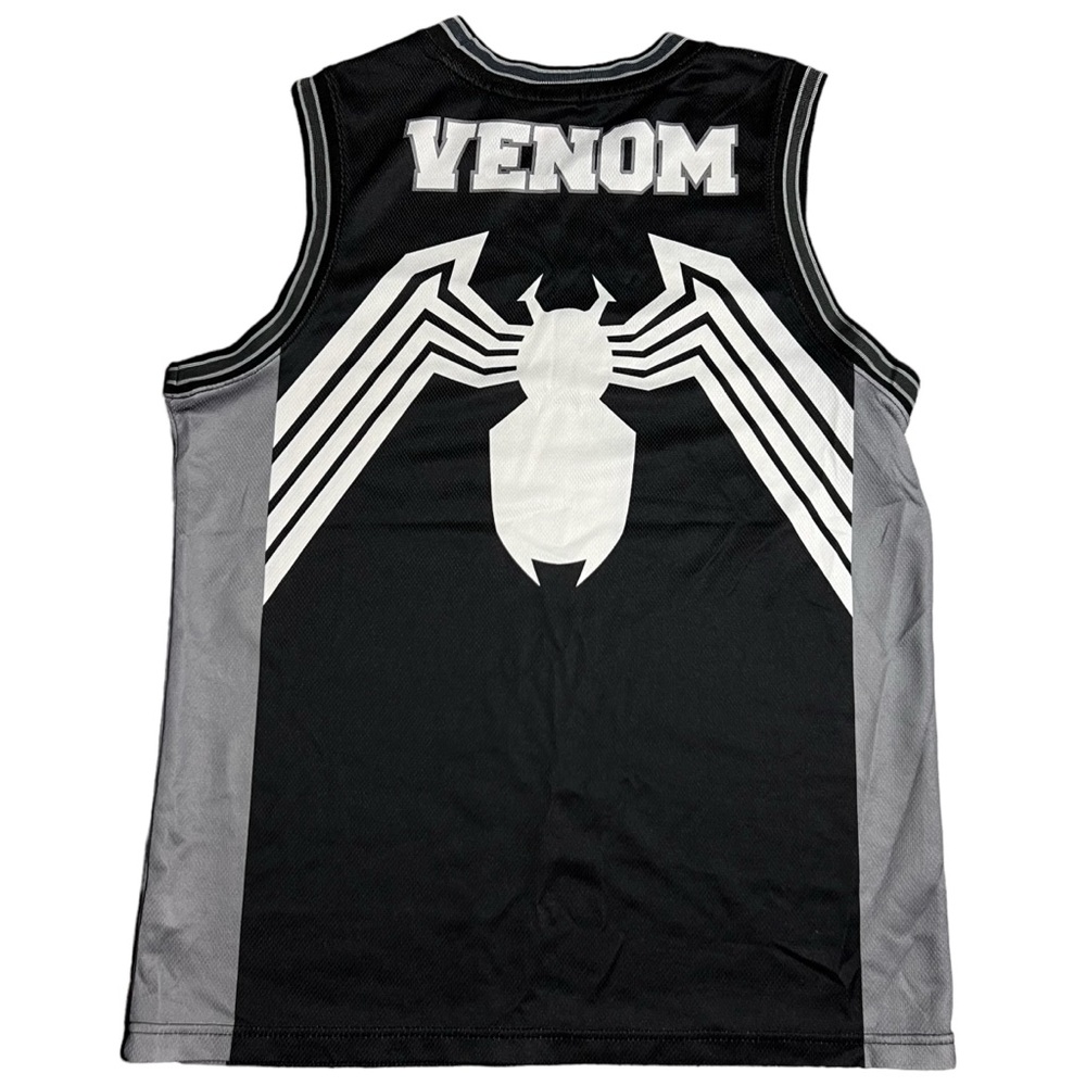 Vintage Venom Jersey Marvel Comics Mad Engine Basketball Spiderman Black Sz Med